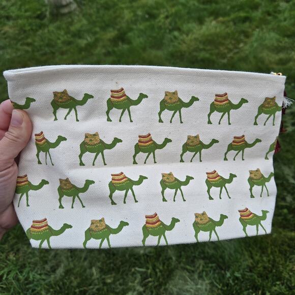 Malaika Cairo Camel Toiletry Make Up Bag - Picture 3 of 6